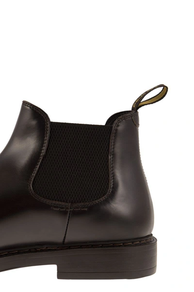 Shop Doucal's Chelsea Leather Ankle Boot In Brown