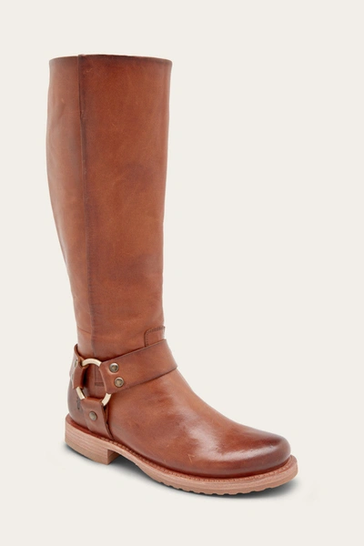 Shop The Frye Company Frye Veronica Harness Tall Moto Boots In Caramel