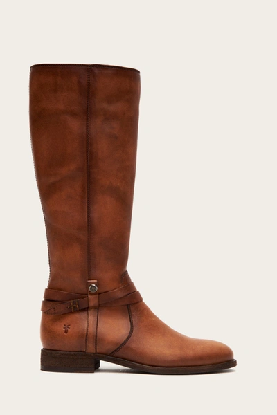 Shop The Frye Company Frye Melissa Belted Tall Boots In Light Cognac
