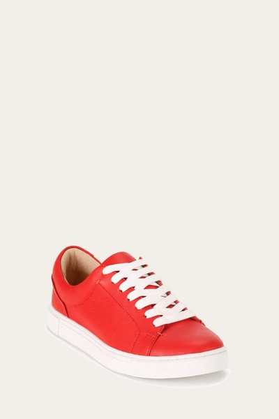 Shop The Frye Company Frye Ivy Low Lace Sneaker In Red
