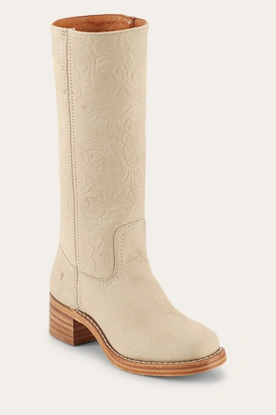 Shop The Frye Company Frye Campus 14l Tall Boots In Ivory