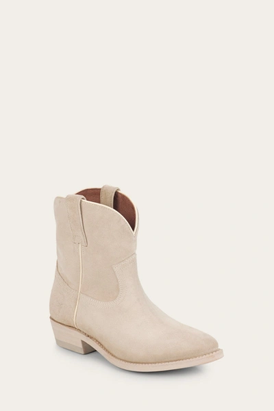 Shop The Frye Company Frye Billy Short Booties In Ivory Suede