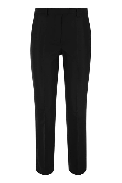 Shop 's Max Mara Fatina - Cotton And Viscose Trousers In Black