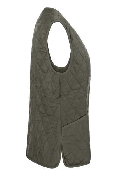 Shop Barbour Betty - Lined Waistcoat In Olive Green