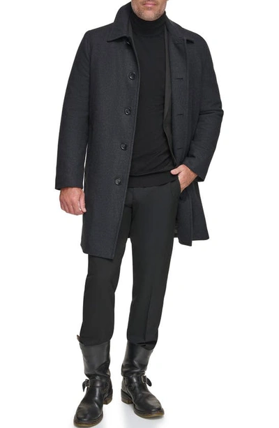 Shop Andrew Marc Anholt Water Resistant Coat In Charcoal