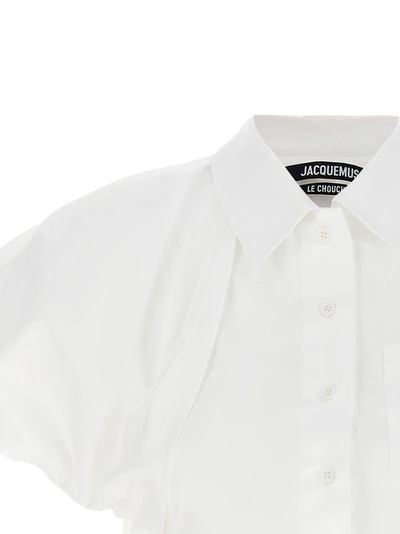 Shop Jacquemus La Chemise Pavane Shirt, Blouse White