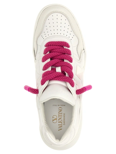 Shop Valentino One Stud Sneakers White