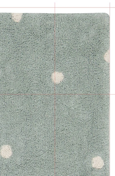 Lorena Canals Washable Rug Mini Dot Rug In Blue Sage Natural