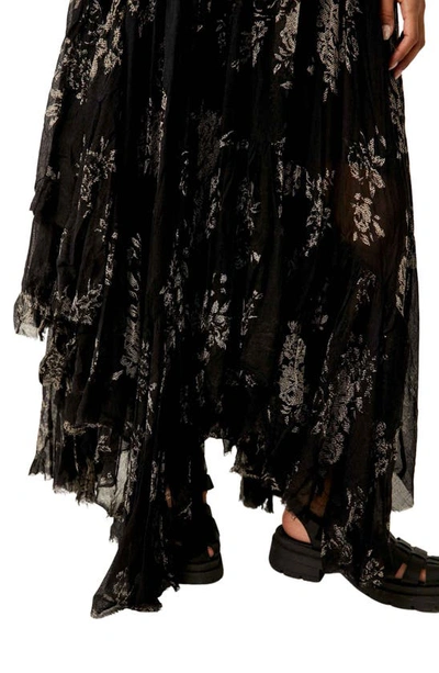 Shop Free People Clover Handkerchief Hem Maxi Skirt In Night Combo