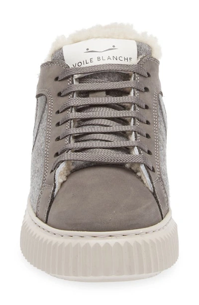 Shop Voile Blanche Lipari Genuine Shearling Lined Sneaker In Anthracite Black