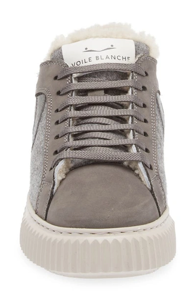 Voile Blanche Lipari Genuine Shearling Lined Sneaker In Anthracite Black