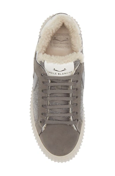 Voile Blanche Lipari Genuine Shearling Lined Sneaker In Anthracite Black