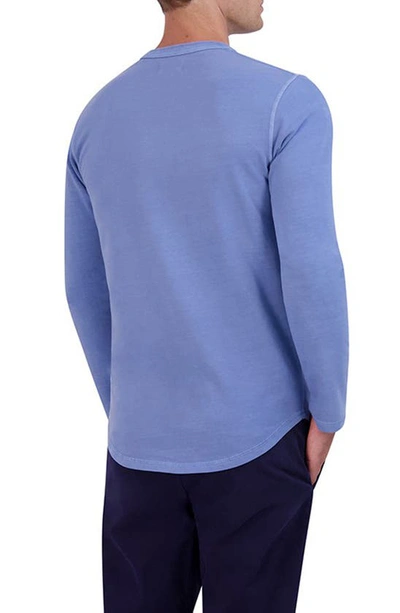 Shop Goodlife Sunfaded Micro Terry Crew Sweatshirt In Granada Sky