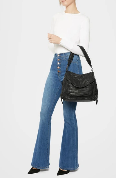 Aimee Kestenberg All For Love Woven Leather Shoulder Bag In Black