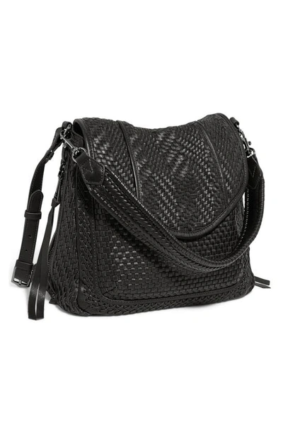 Shop Aimee Kestenberg All For Love Woven Leather Shoulder Bag In Black