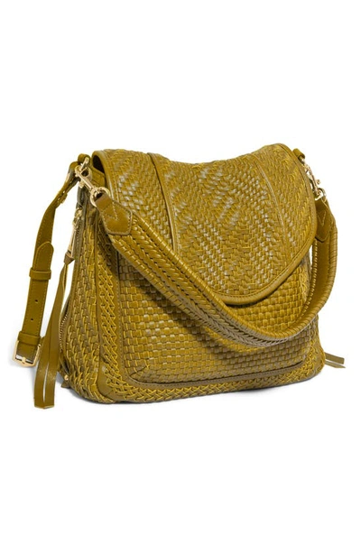 Shop Aimee Kestenberg All For Love Woven Leather Shoulder Bag In Cumin