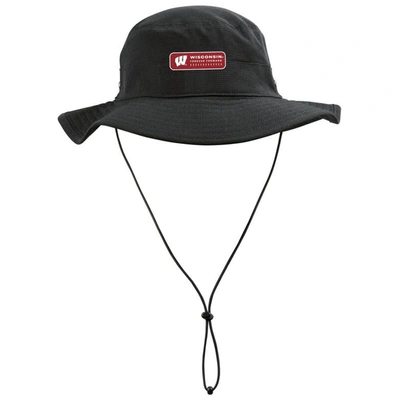 Shop Under Armour Black Wisconsin Badgers Performance Boonie Bucket Hat