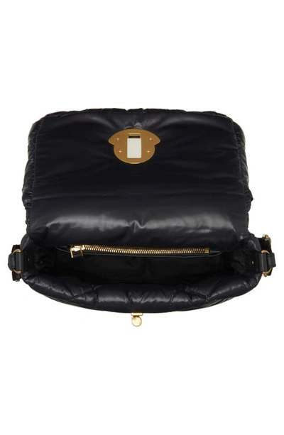 Shop Moncler Puff Quilted Nylon Crossbody Bag In Black