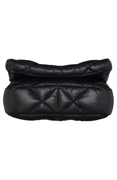 Shop Moncler Puff Quilted Nylon Crossbody Bag In Black