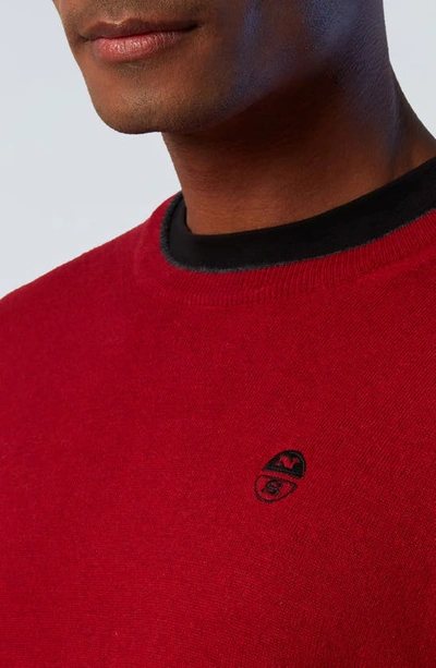 Shop North Sails Logo Embroidered Crewneck Sweater In Red Lava