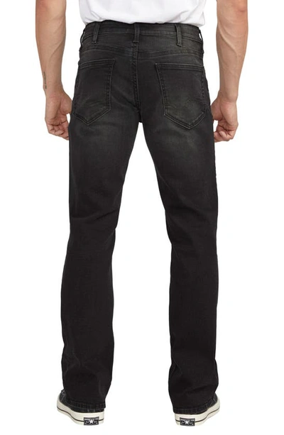 Shop Silver Jeans Co. Zac Relaxed Fit Straight Leg Jeans In Black