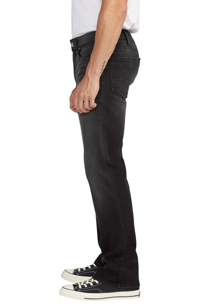 Shop Silver Jeans Co. Zac Relaxed Fit Straight Leg Jeans In Black