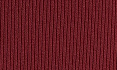 Shop Bardot Tilda Long Sleeve Ribbed Sweater Dress In Burgundy