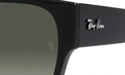 Shop Ray Ban 58mm Gradient Polarized Rectangular Sunglasses In Black