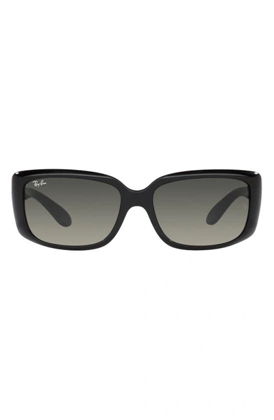 Ray Ban Womens Ray-ban Rb4389 Rectangular-frame Propionate Sunglasses In Black