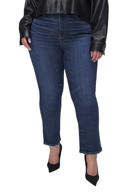 Shop Good American Good Legs Straight Leg Jeans In Indigo511