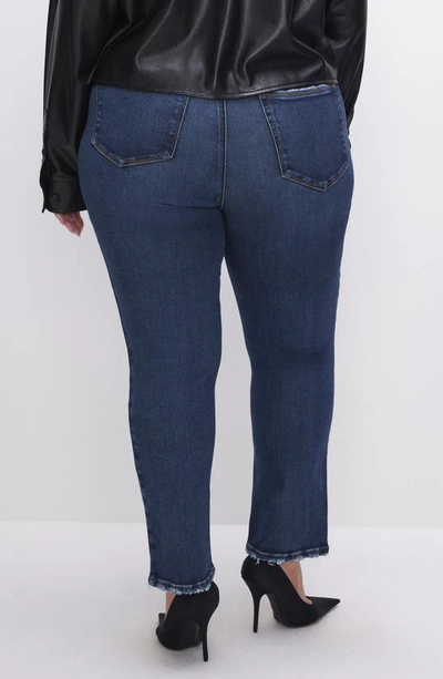 Shop Good American Good Legs Straight Leg Jeans In Indigo511