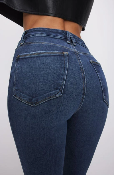 Shop Good American Good Legs Straight Leg Jeans In Indigo511