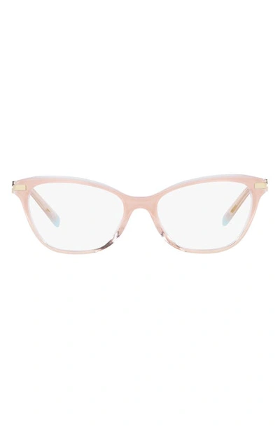 Shop Tiffany & Co 54mm Pillow Optical Glasses In Pink Gradient