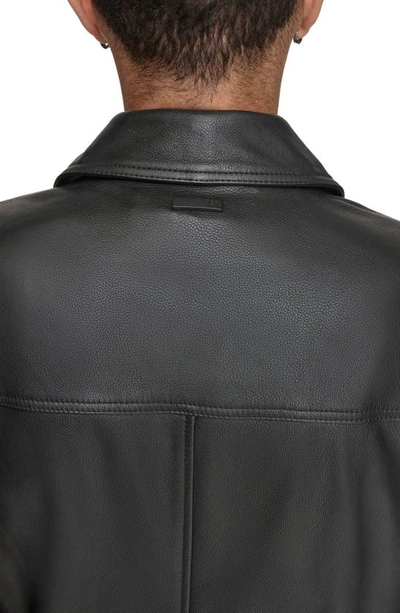 Andrew Marc Clayton Leather Jacket In Black