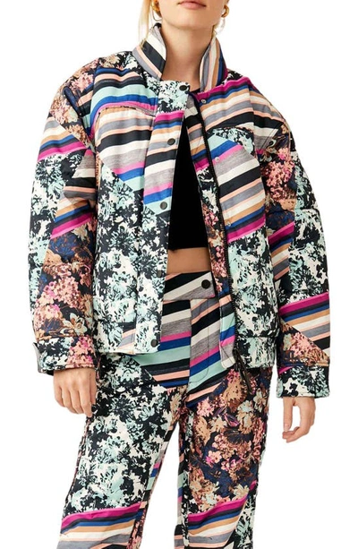 Shop Fp Movement Bunny Slope Puffer Jacket In Black Diamond Combo