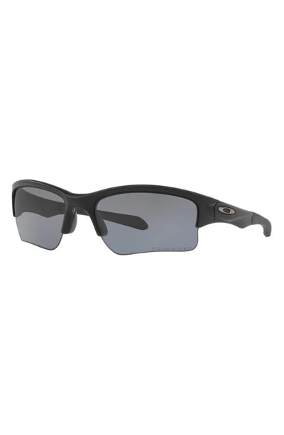 Oakley Quarter Jacket 61mm Polarized Rectangular Sunglasses In Black