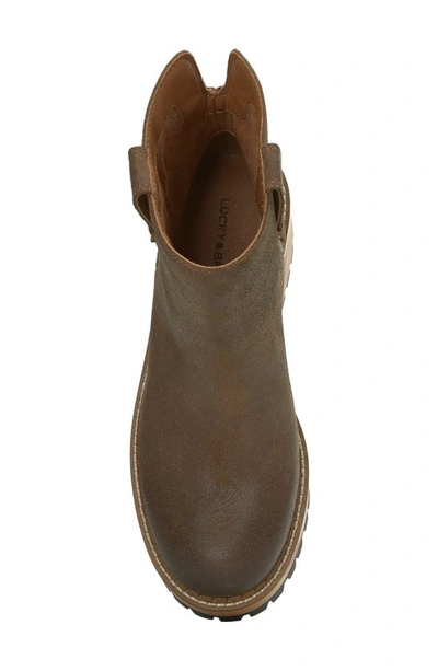 Lucky Brand Rhoslyn Platform Bootie In Bark Wxysud