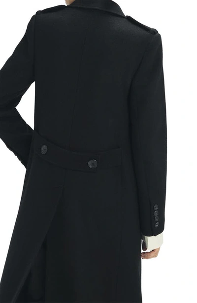 Reiss Margot Wool Blend Coat In Black