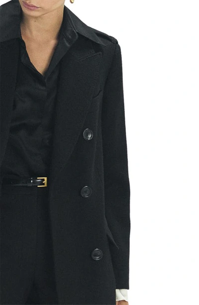 Reiss Margot Wool Blend Coat In Black
