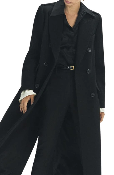Reiss Margot Wool Blend Coat In Black