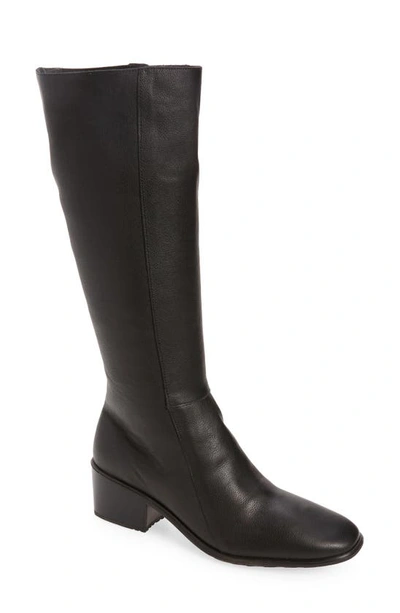 Shop Naot Gift Knee High Boot In Soft Black Leather