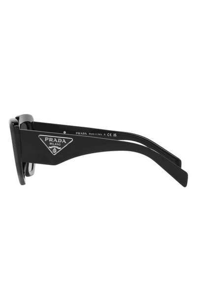 Prada 52mm Gradient Square Sunglasses In Black
