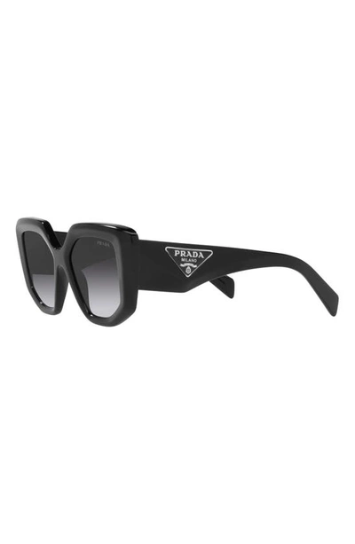 Prada 52mm Gradient Square Sunglasses In Black