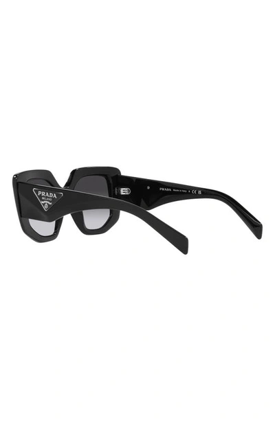 Prada 52mm Gradient Square Sunglasses In Black
