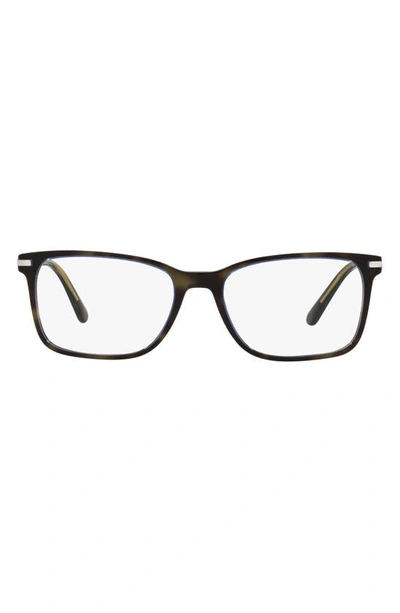 Shop Prada 54mm Rectangular Optical Glasses In Blue Tort