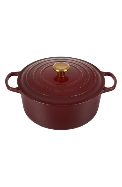 Le Creuset Signature 7.25-quart Round Enamel Cast Iron Dutch Oven In Rhone