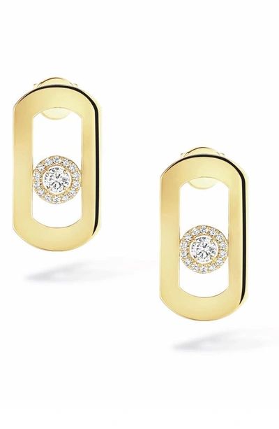 Shop Messika So Move Diamond Stud Earrings In Yellow Gold