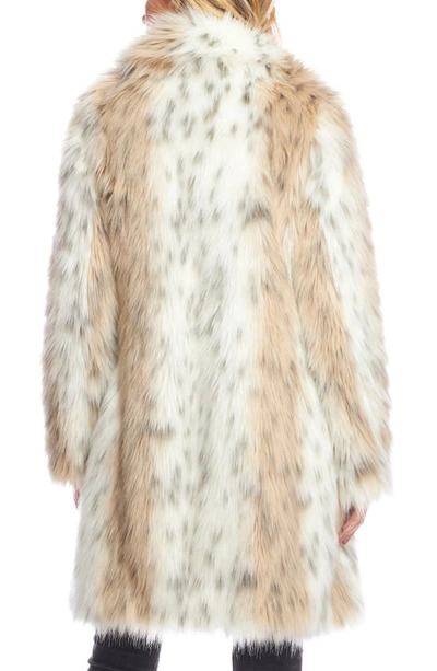 Shop Donna Salyers Fabulous-furs Donna Salyers Fabulous Furs Fireside Faux Fur Coat In Snow Lynx