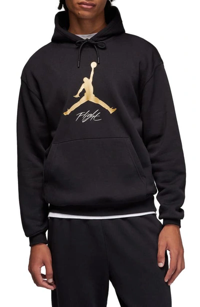 Shop Jordan Baseline Oversize Hoodie In Black/ Gold