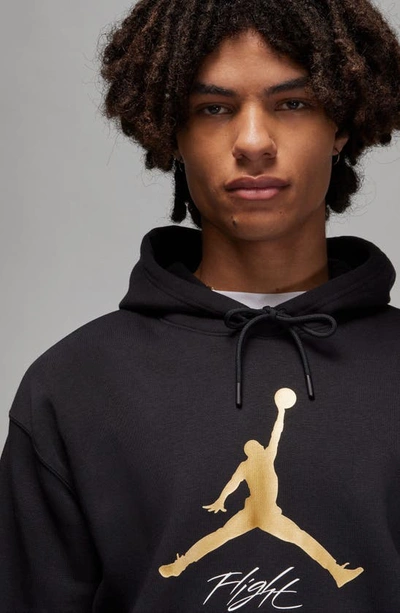 Shop Jordan Baseline Oversize Hoodie In Black/ Gold